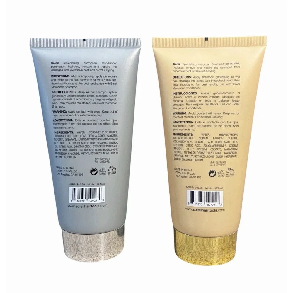 Soleil HydroLine Moroccan Shampoo and Conditioner Set 175ml 5.9 fl.oz